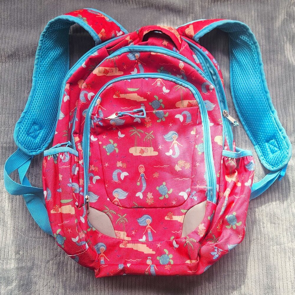 Girls mermaid backpack with lunchbox